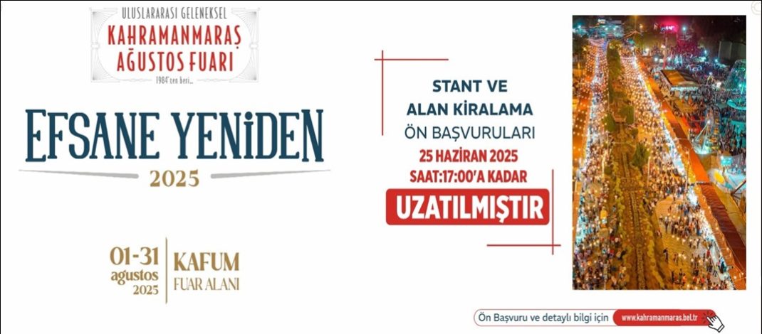 Geleneksel Ağustos Fuarı Esnaf Başvuruları 25 Haziran Akşamına Kadar Uzatıldı!.