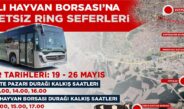 Canlı Hayvan Borsası’na Ücretsiz Ring Seferleri Başlıyor.