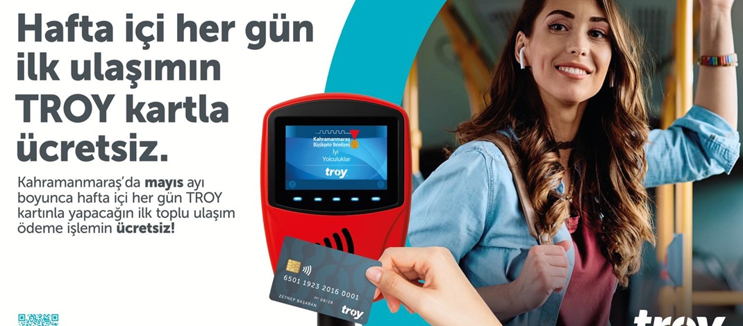 Mayıs’ta TROY Kart ile Hafta İçi İlk Yolculuk Ücretsiz.