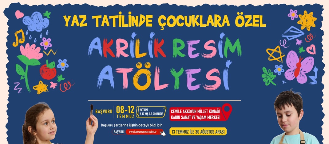 Büyükşehir’den Çocuklara Yaz Hediyesi; Akrilik Resim Atölyesi Başlıyor.