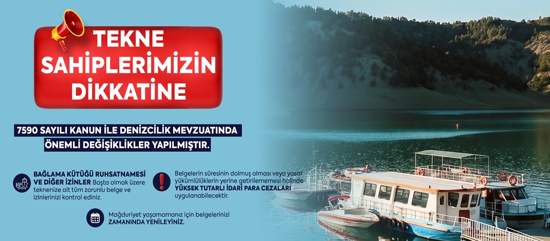 Tekne Sahiplerine Büyükşehir’den Kritik Uyarı; Belgelerinizi Kontrol Edin!.